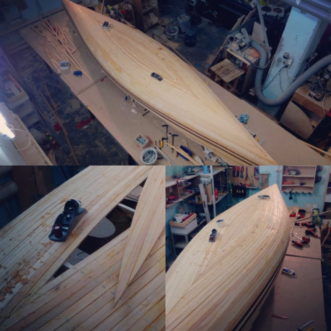 Каноэ. Деревянные реечные лодки